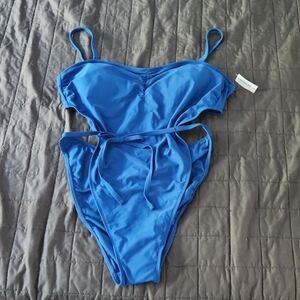 Adore Me Blue One Piece Swimsuit New With Tags XL CALYPSO cut